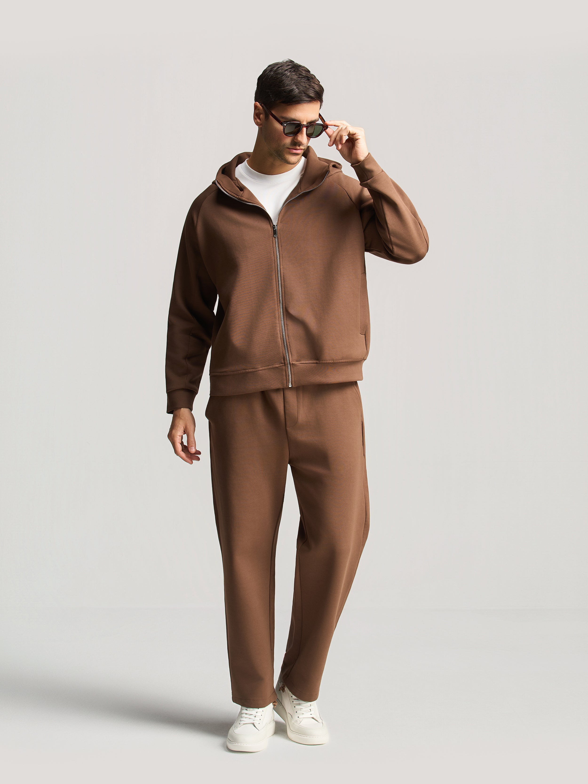 Brown Essential Hooded Suit