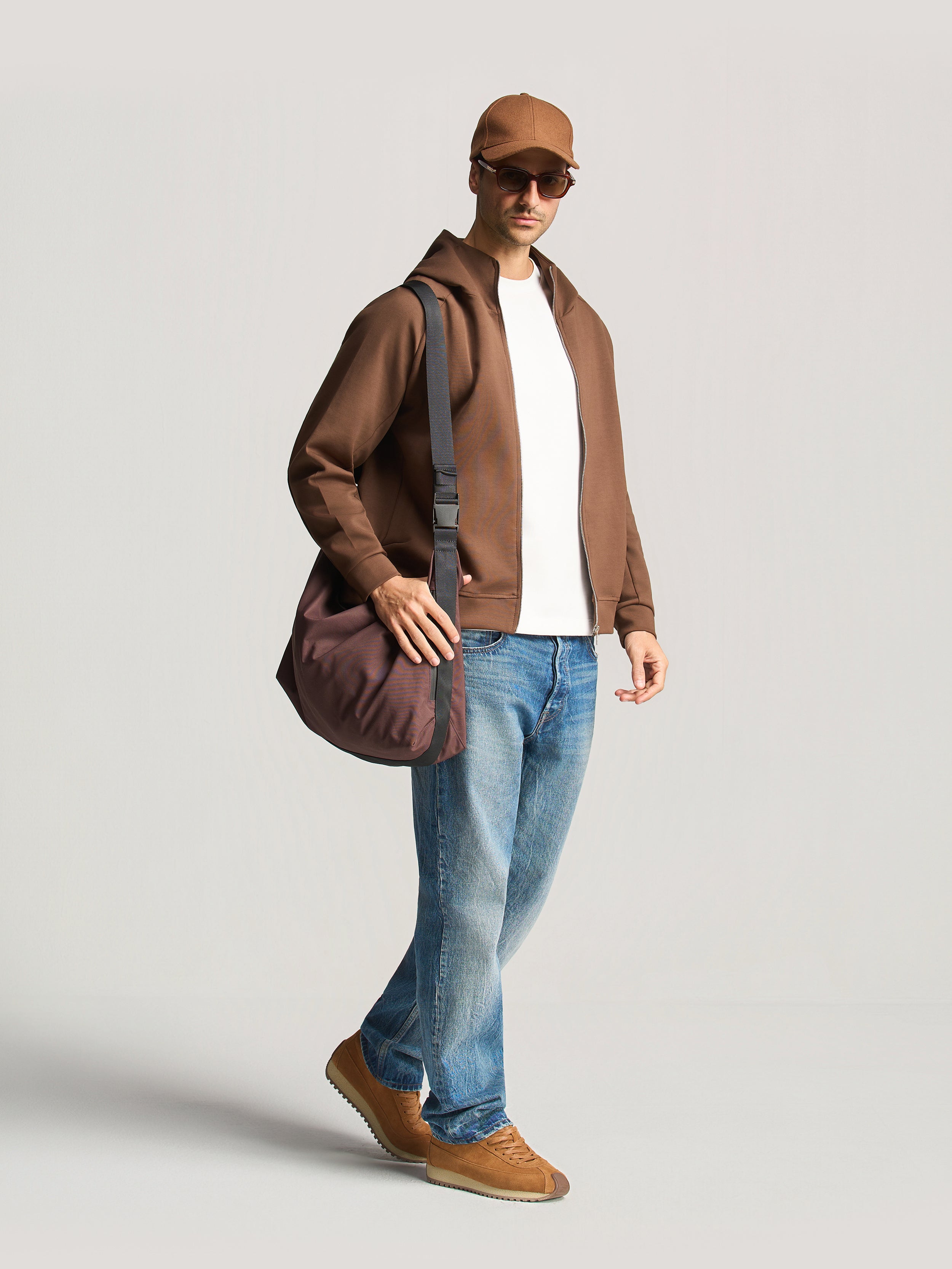 Brown Essential Hooded Jacket