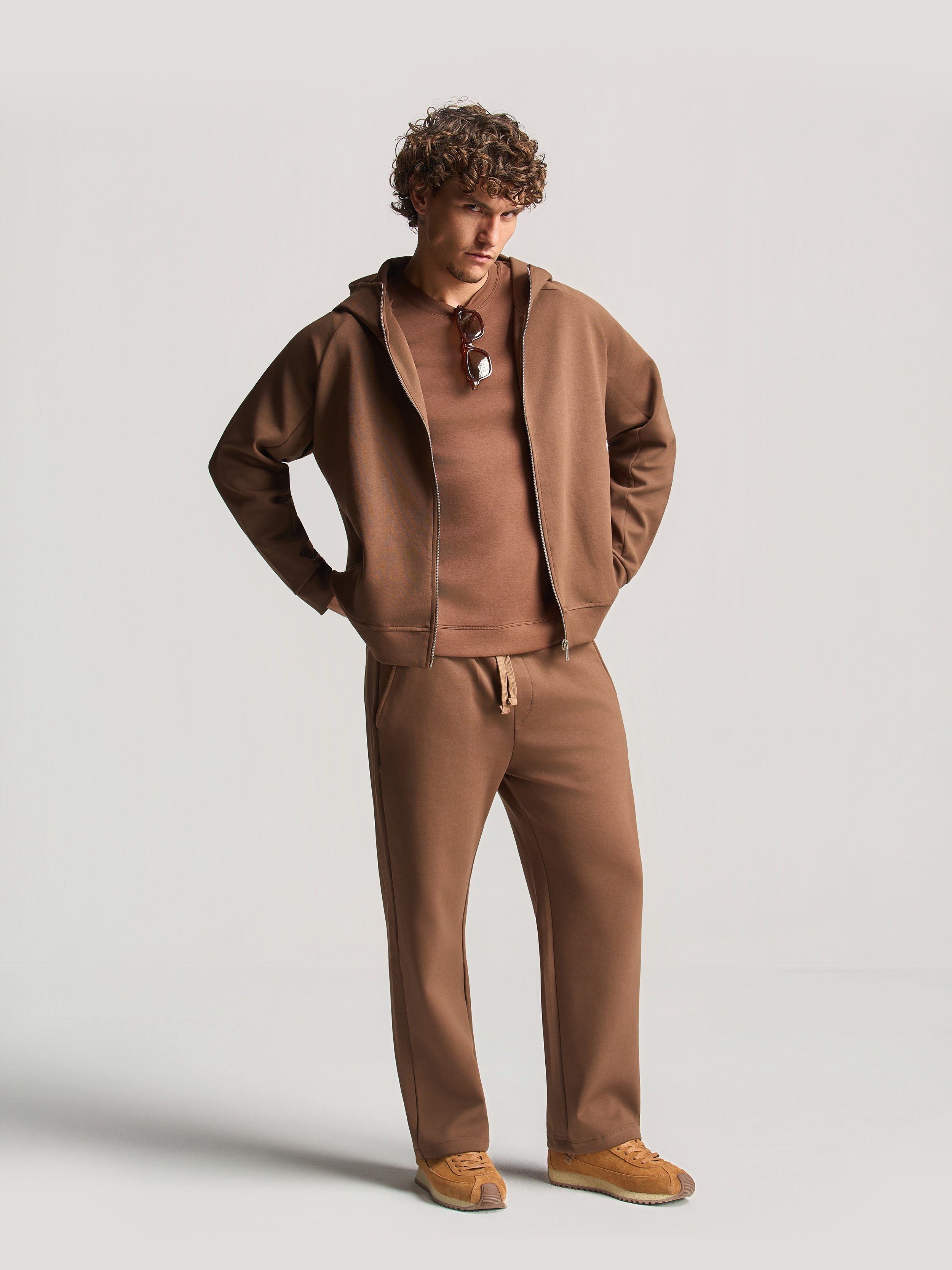 Brown Essential Hooded Suit