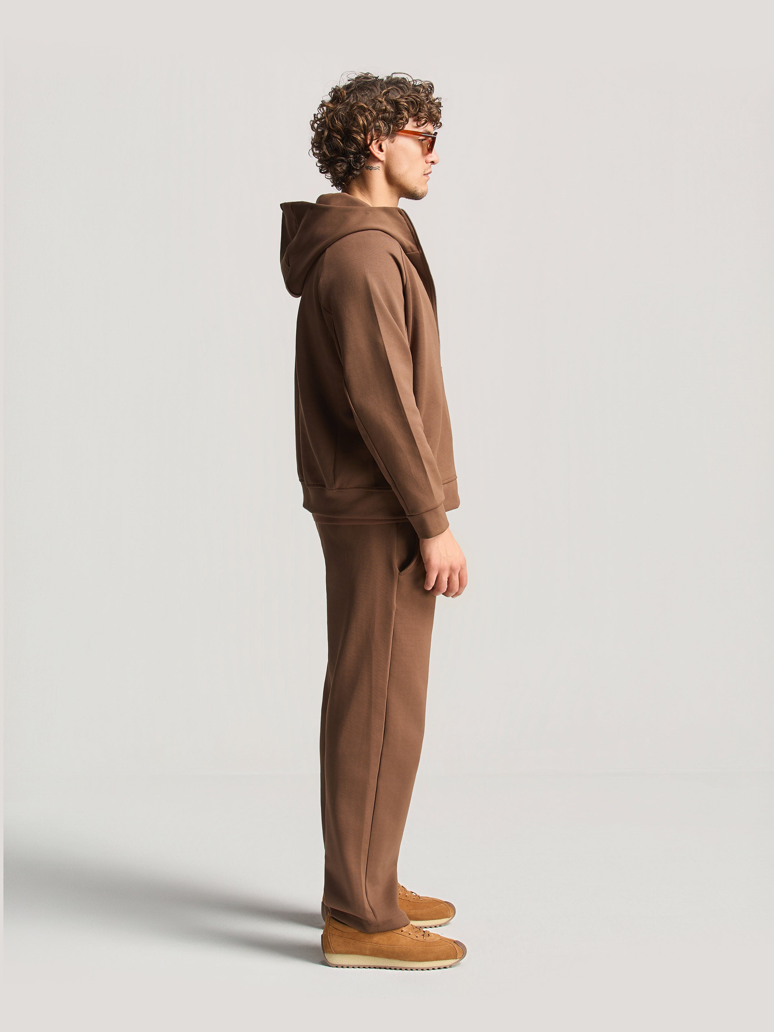 Brown Essential Hooded Suit