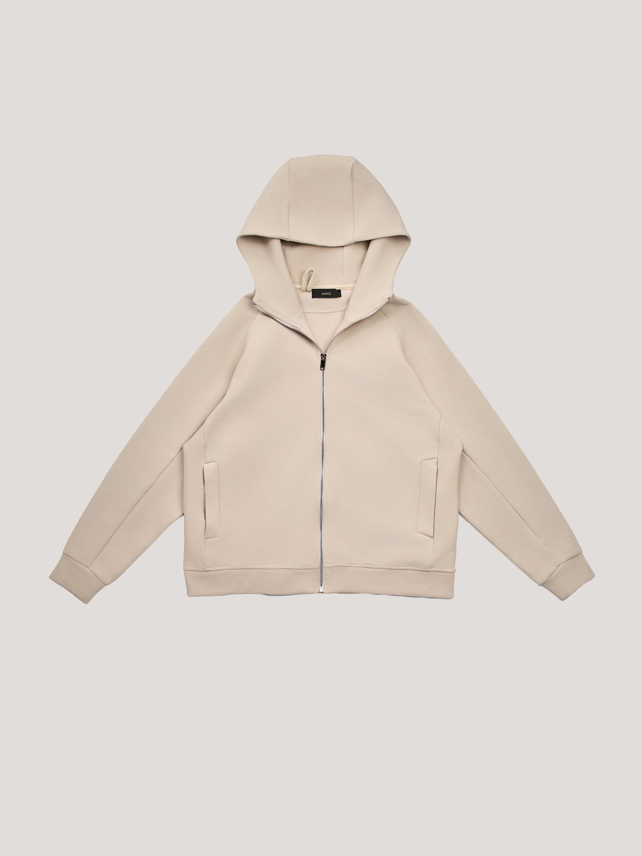 Beige Essential Hooded Jacket