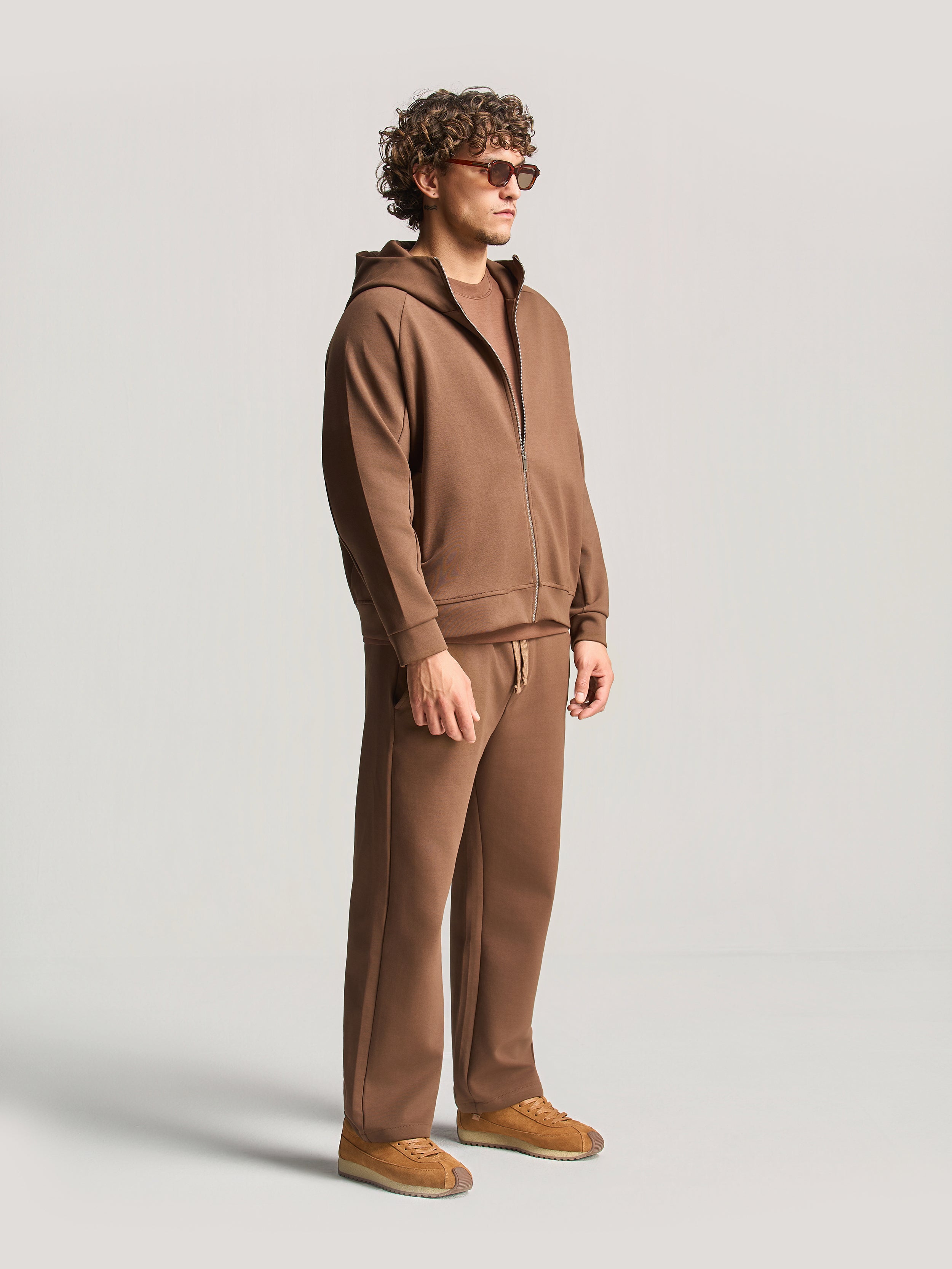 Brown Essential Hooded Suit