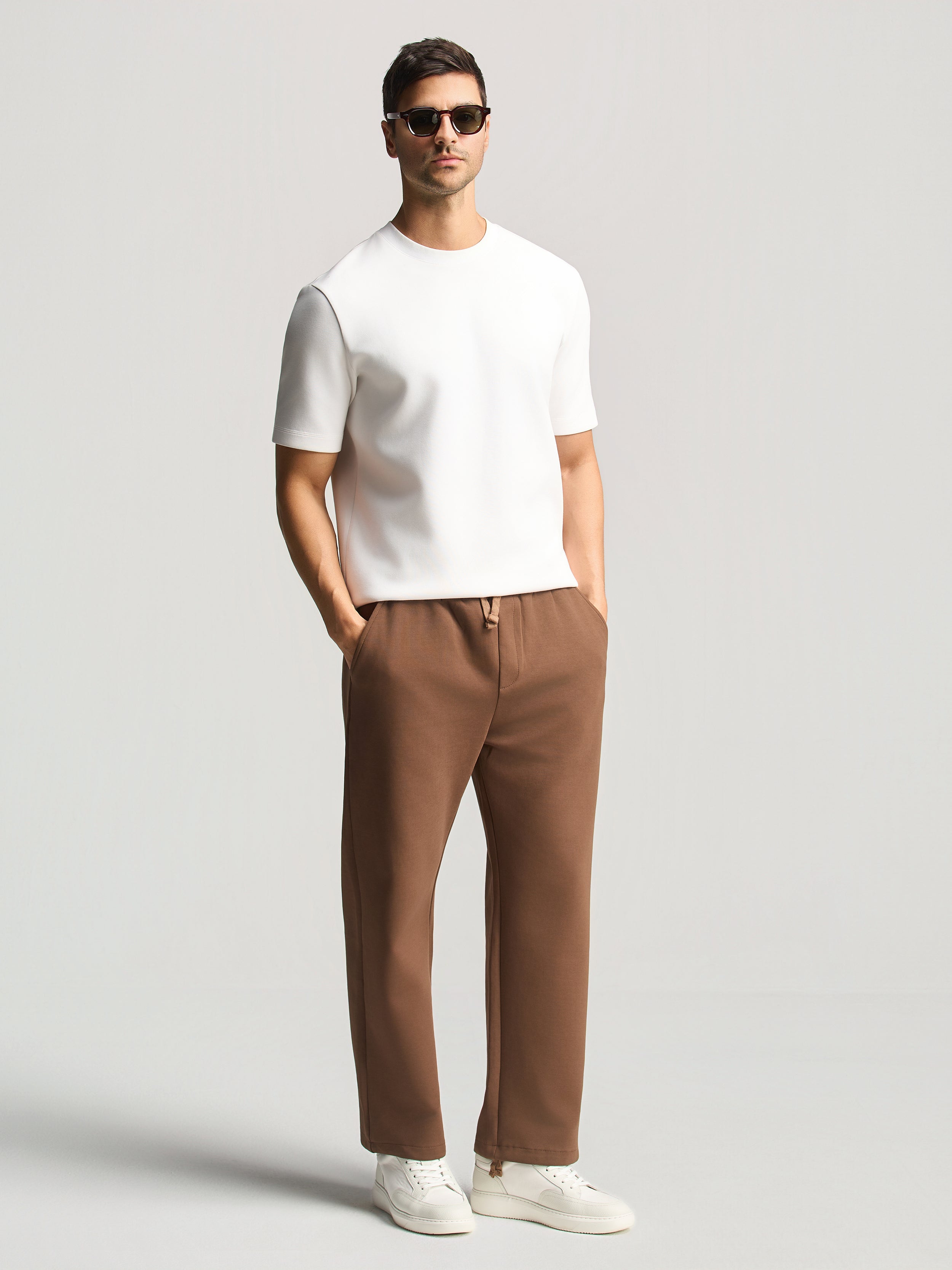 Brown Essential Relaxed Pants
