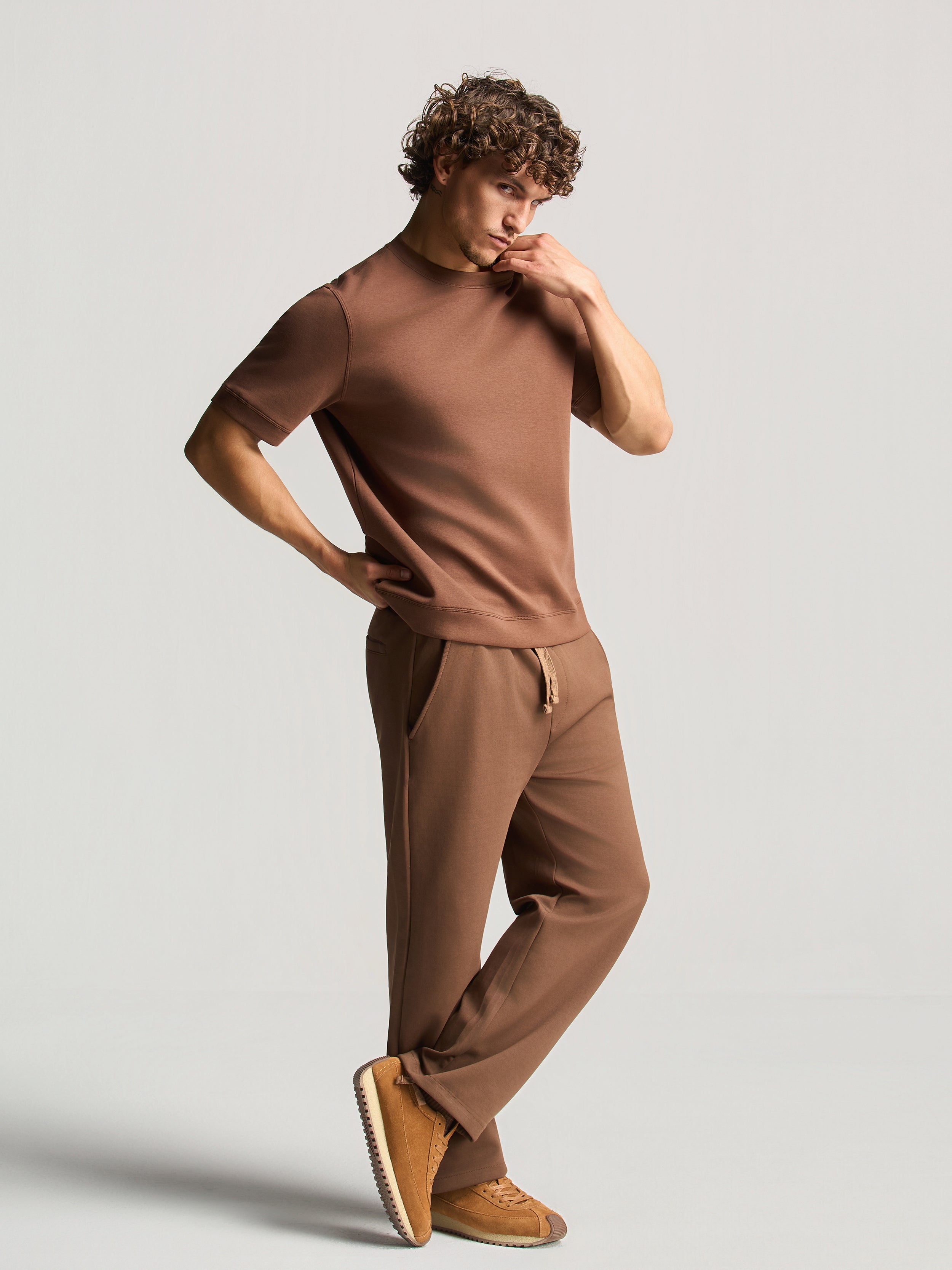 Brown Essential Relaxed Pants