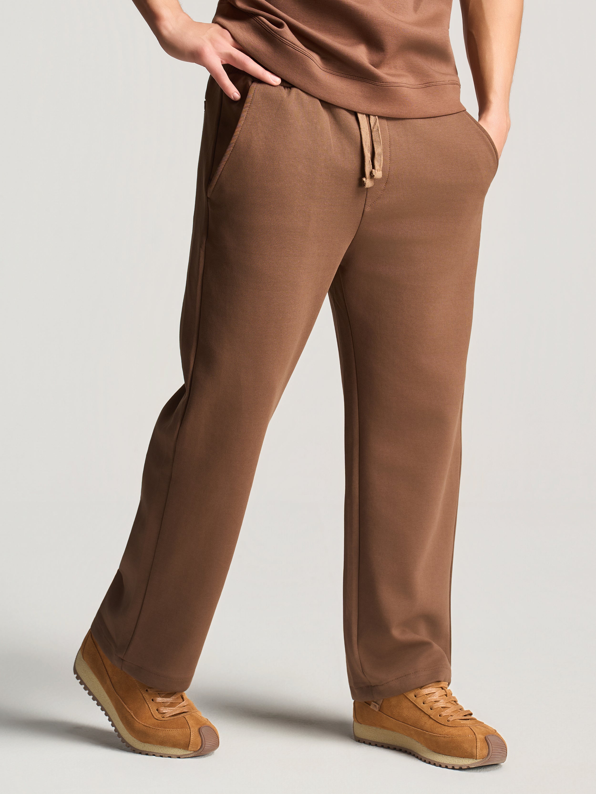 Brown Essential Relaxed Pants