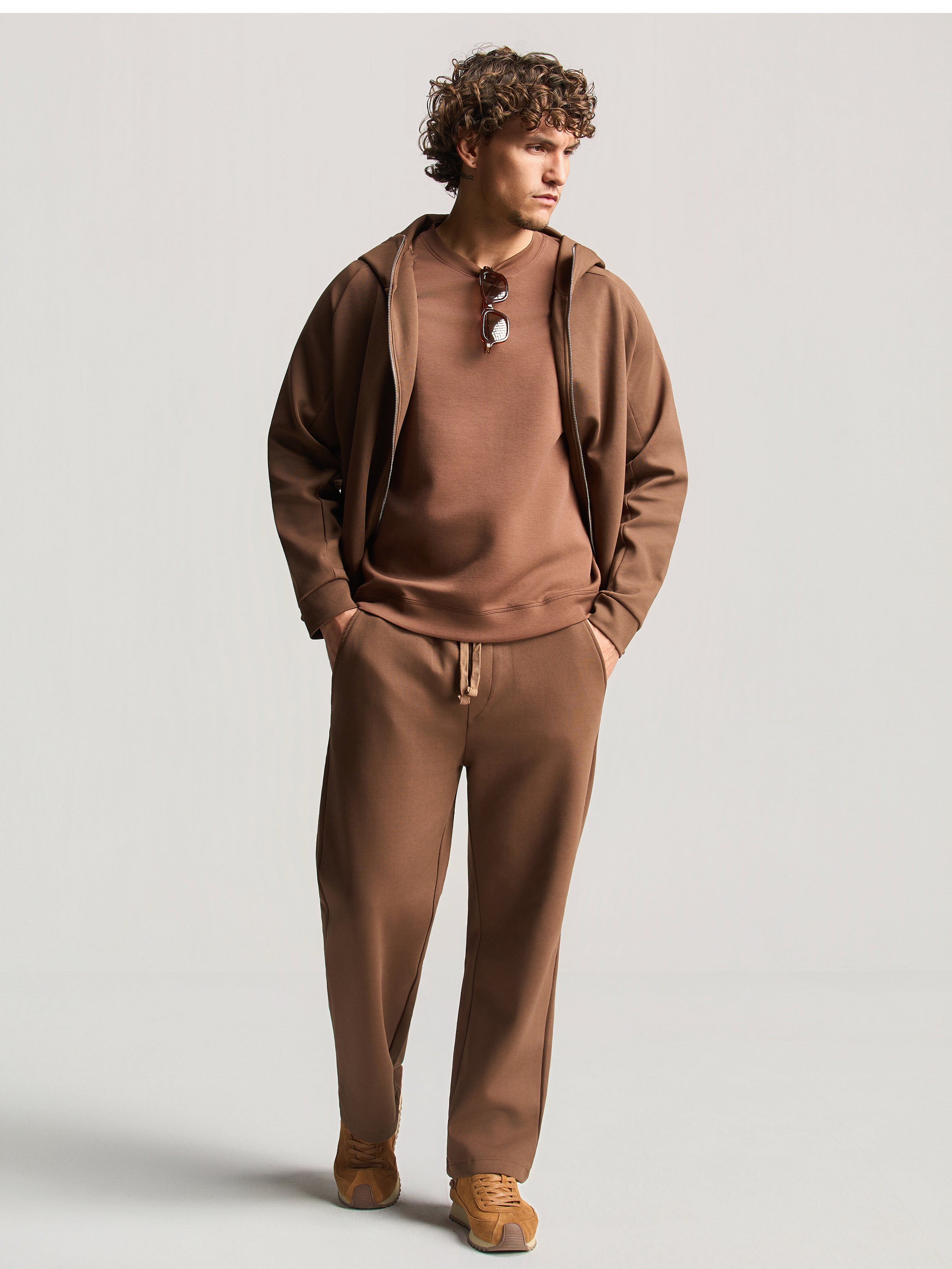 Brown Essential Relaxed Pants