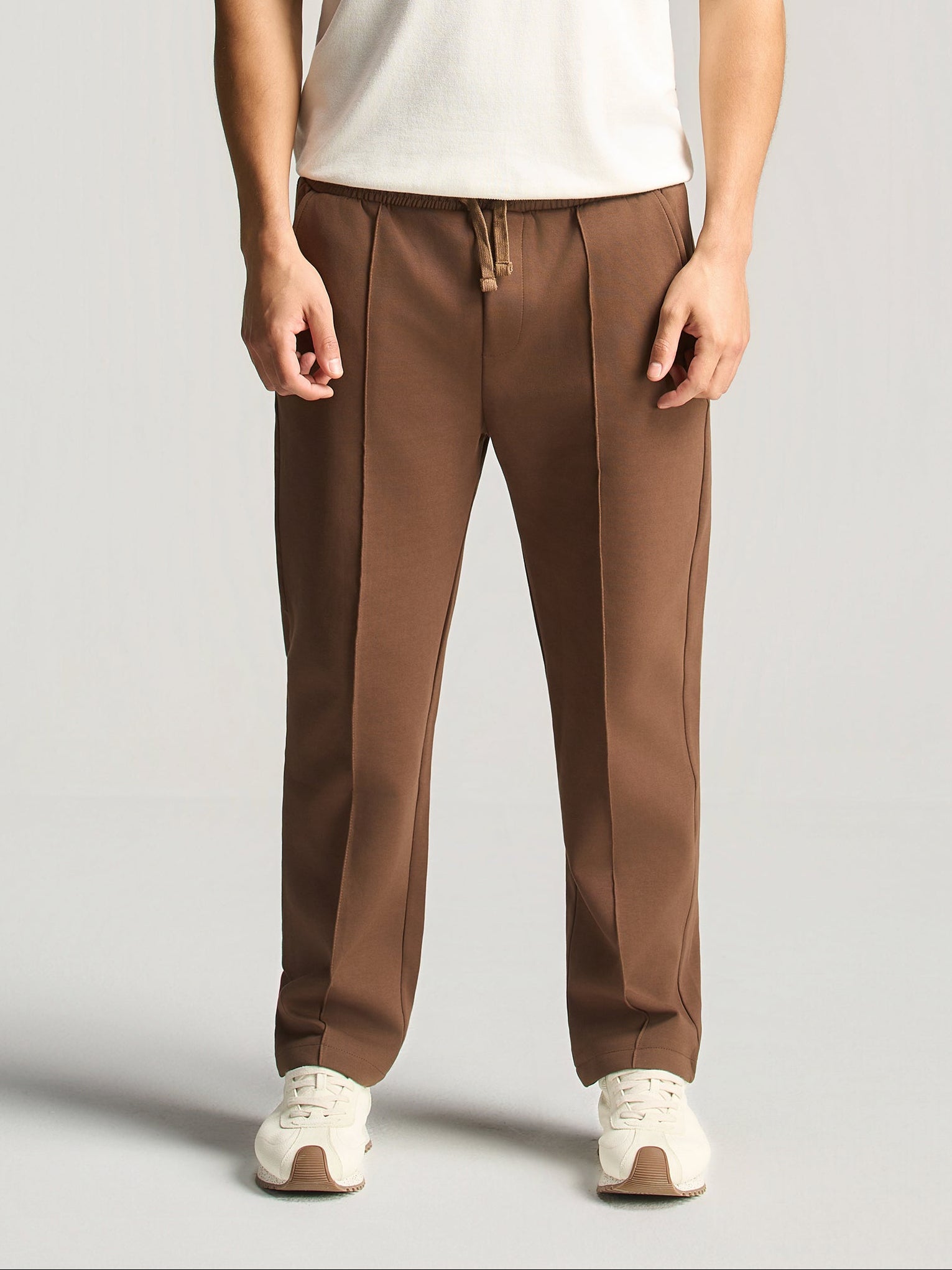 Brown Essential Tapered Pants