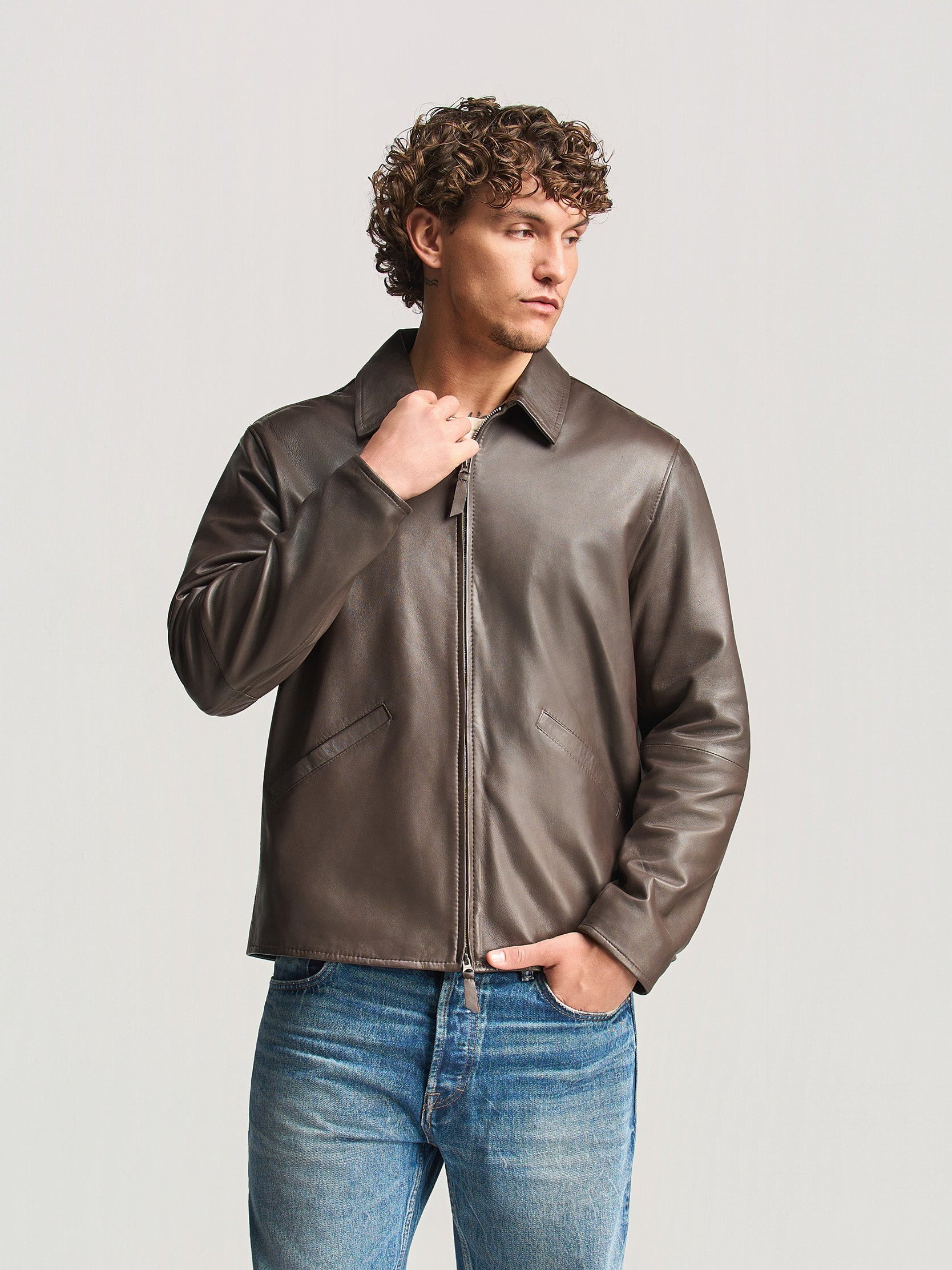 NAPPA LEATHER RELAXED FIT JACKET