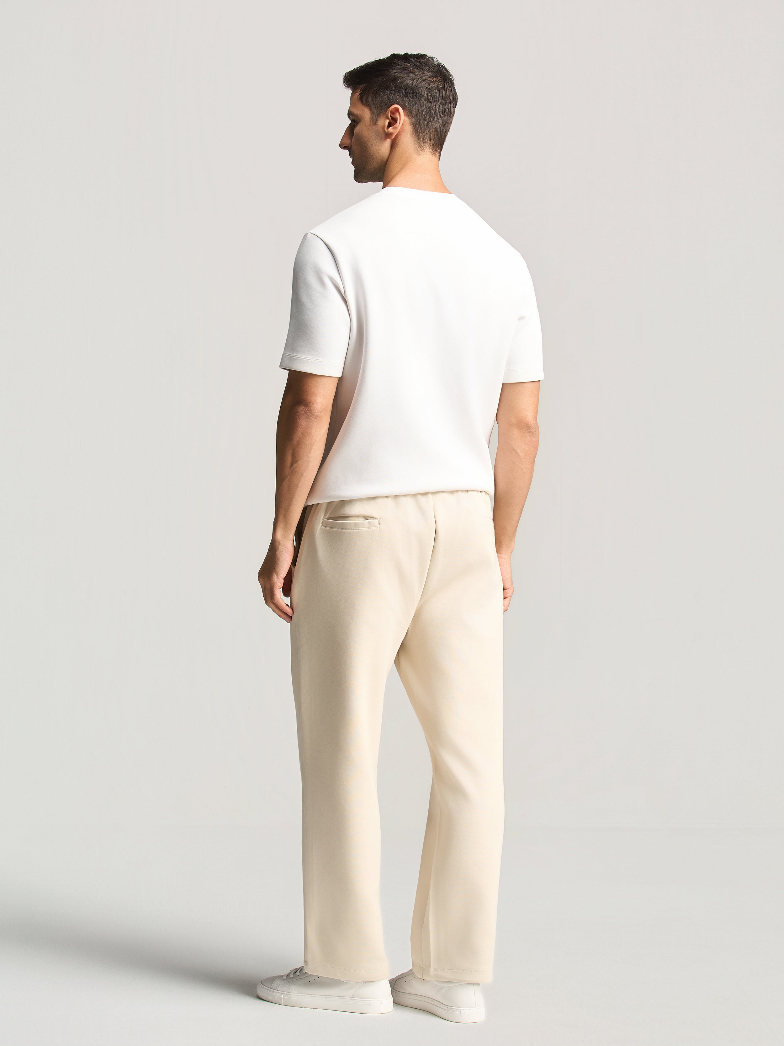 Beige Essential Relaxed Pants