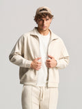 Beige Essential Funnel Neck Jacket