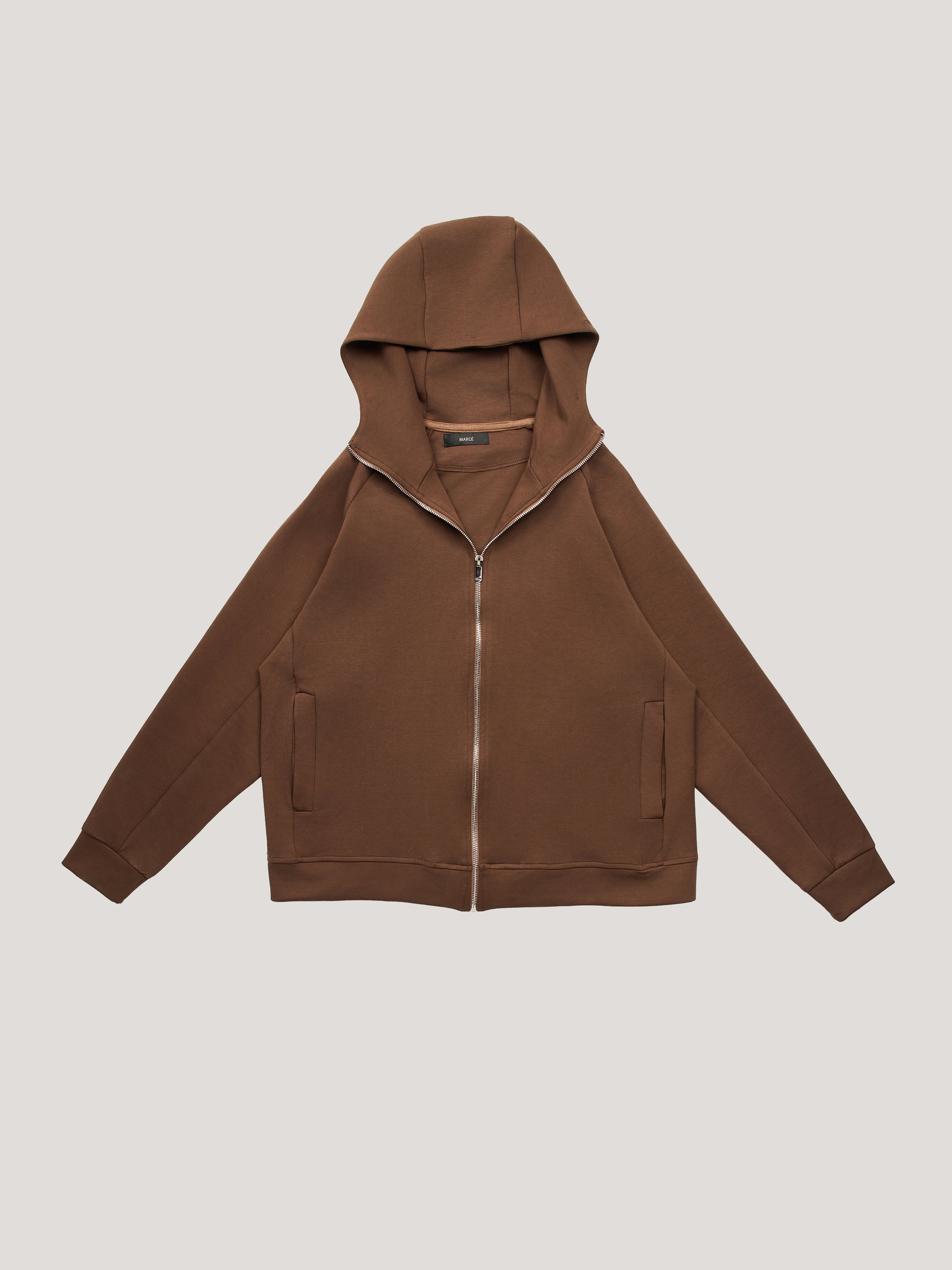 Brown Essential Hooded Jacket