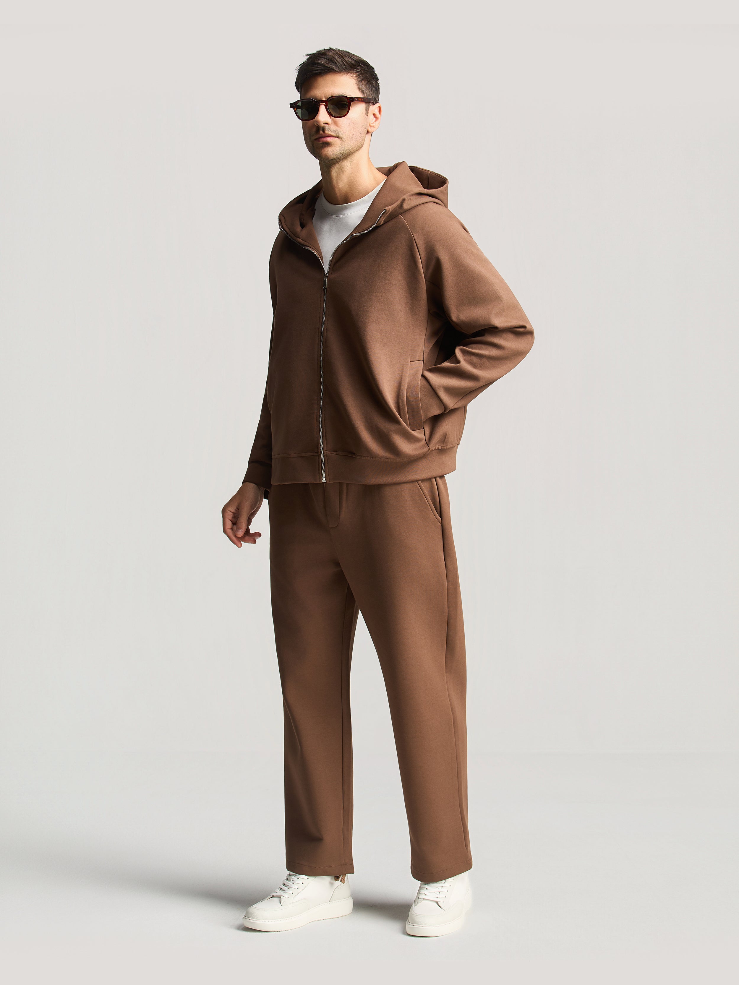Brown Essential Hooded Suit