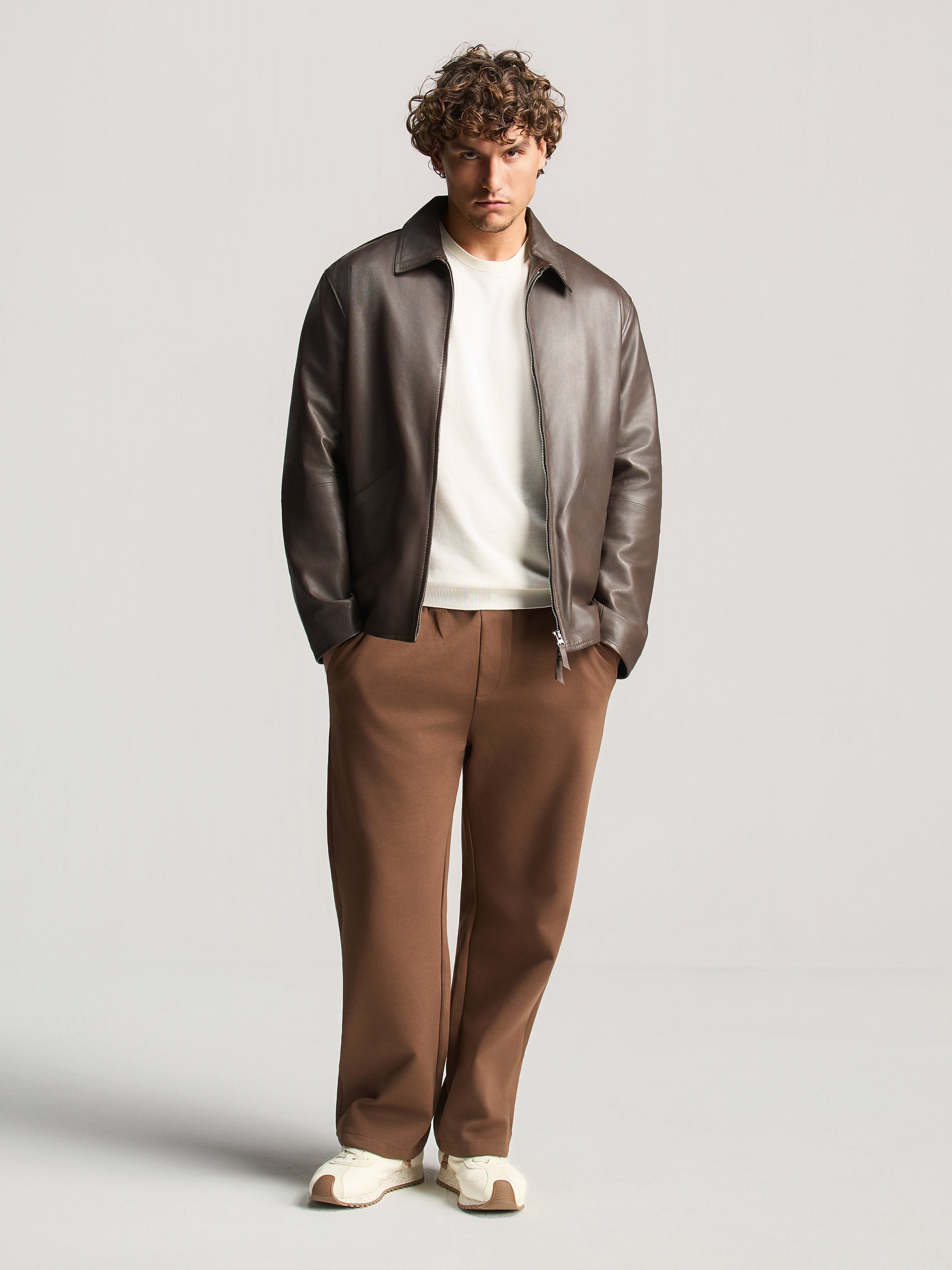 Brown Essential Relaxed Pants
