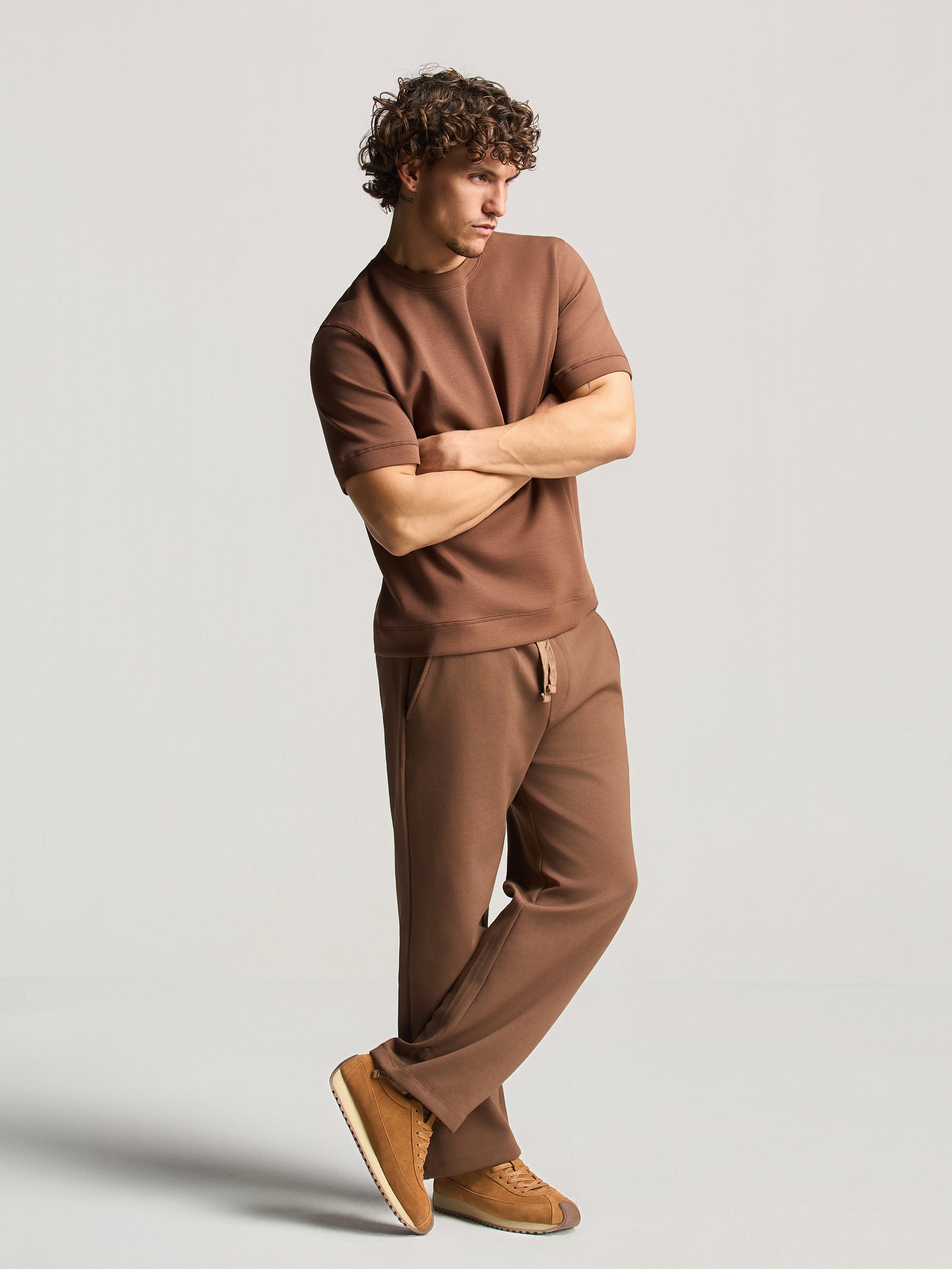 Brown Essential Relaxed Pants