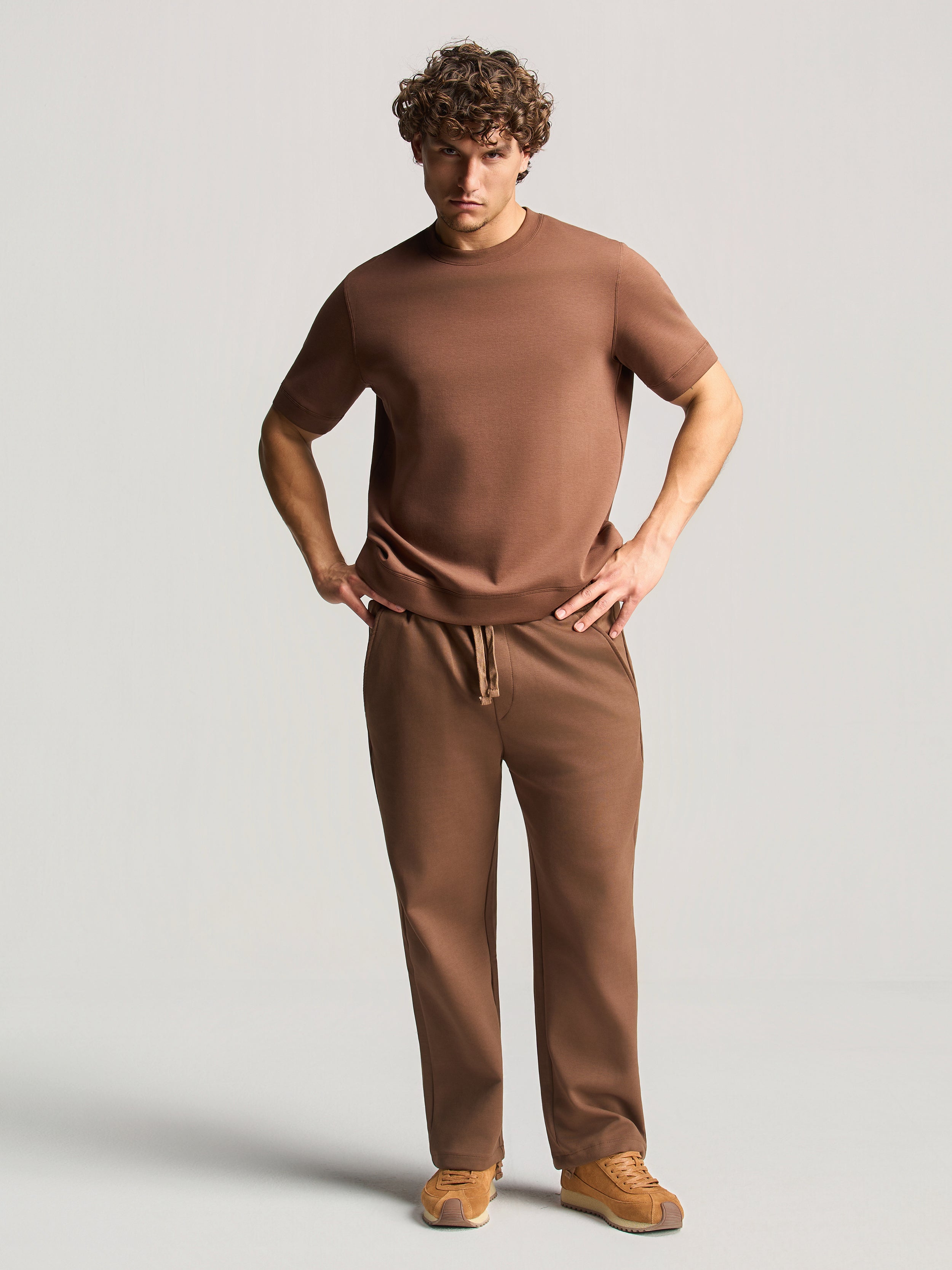Brown Essential Relaxed Pants