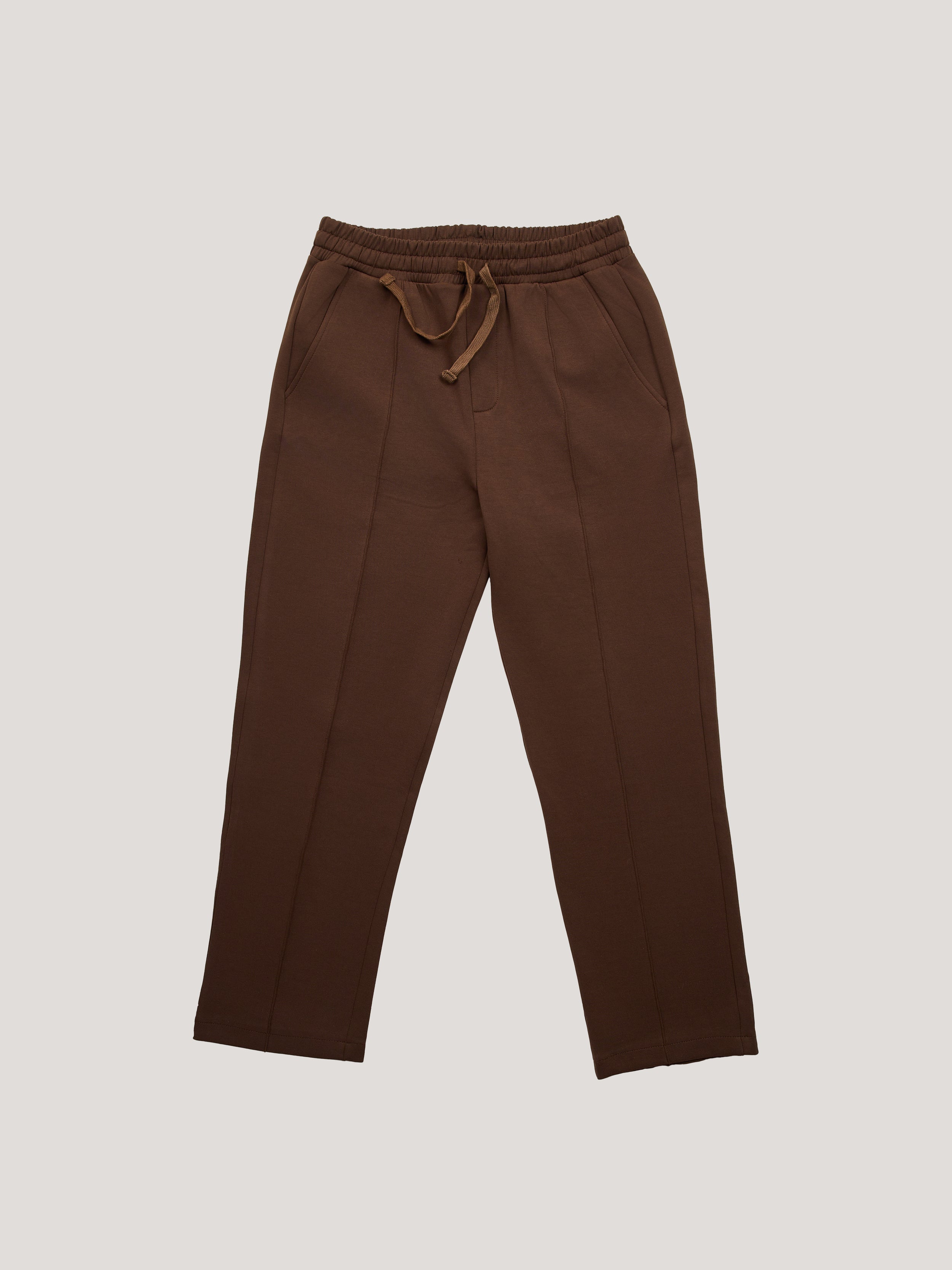 Brown Essential Tapered Pants