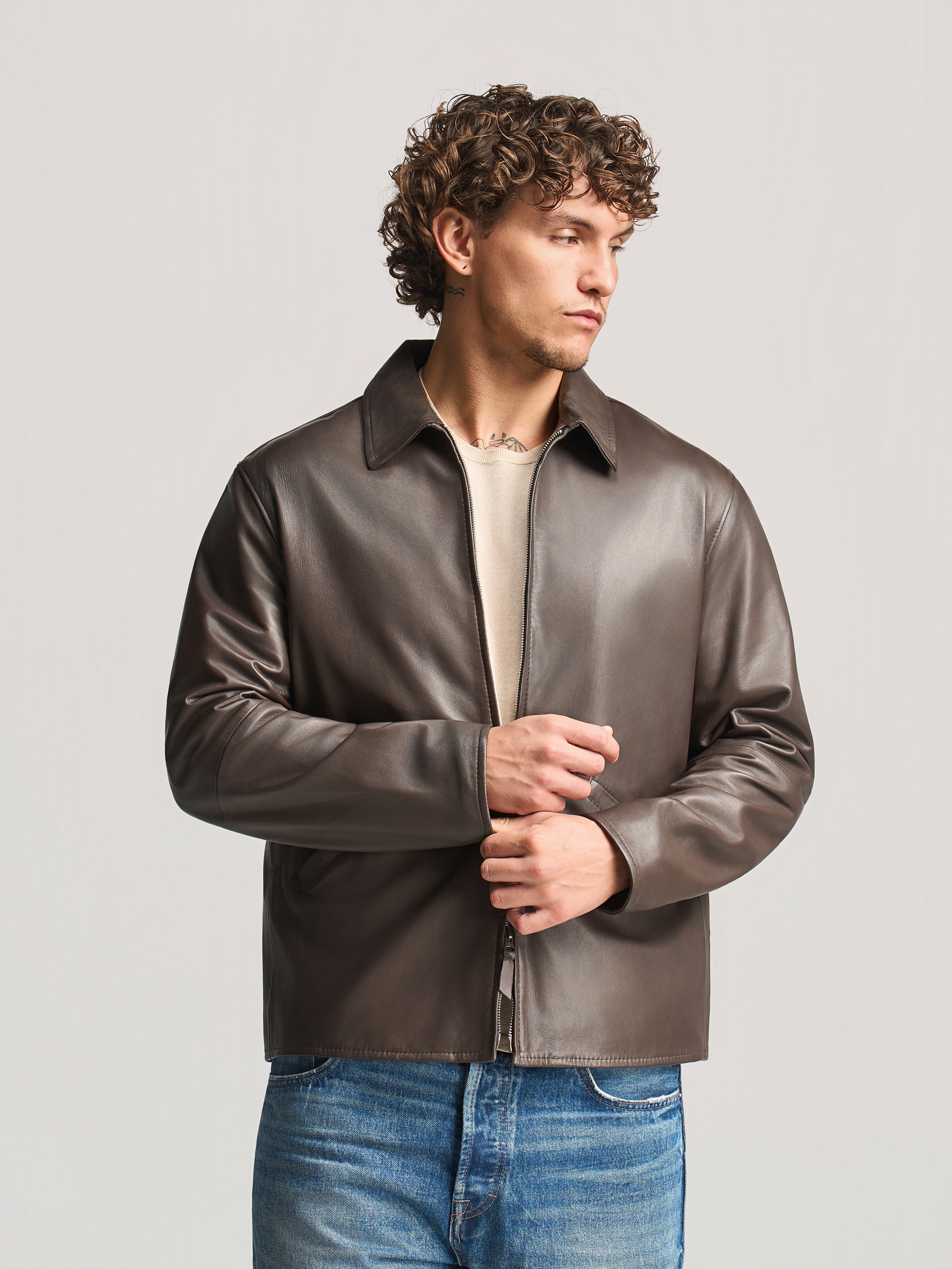 NAPPA LEATHER RELAXED FIT JACKET