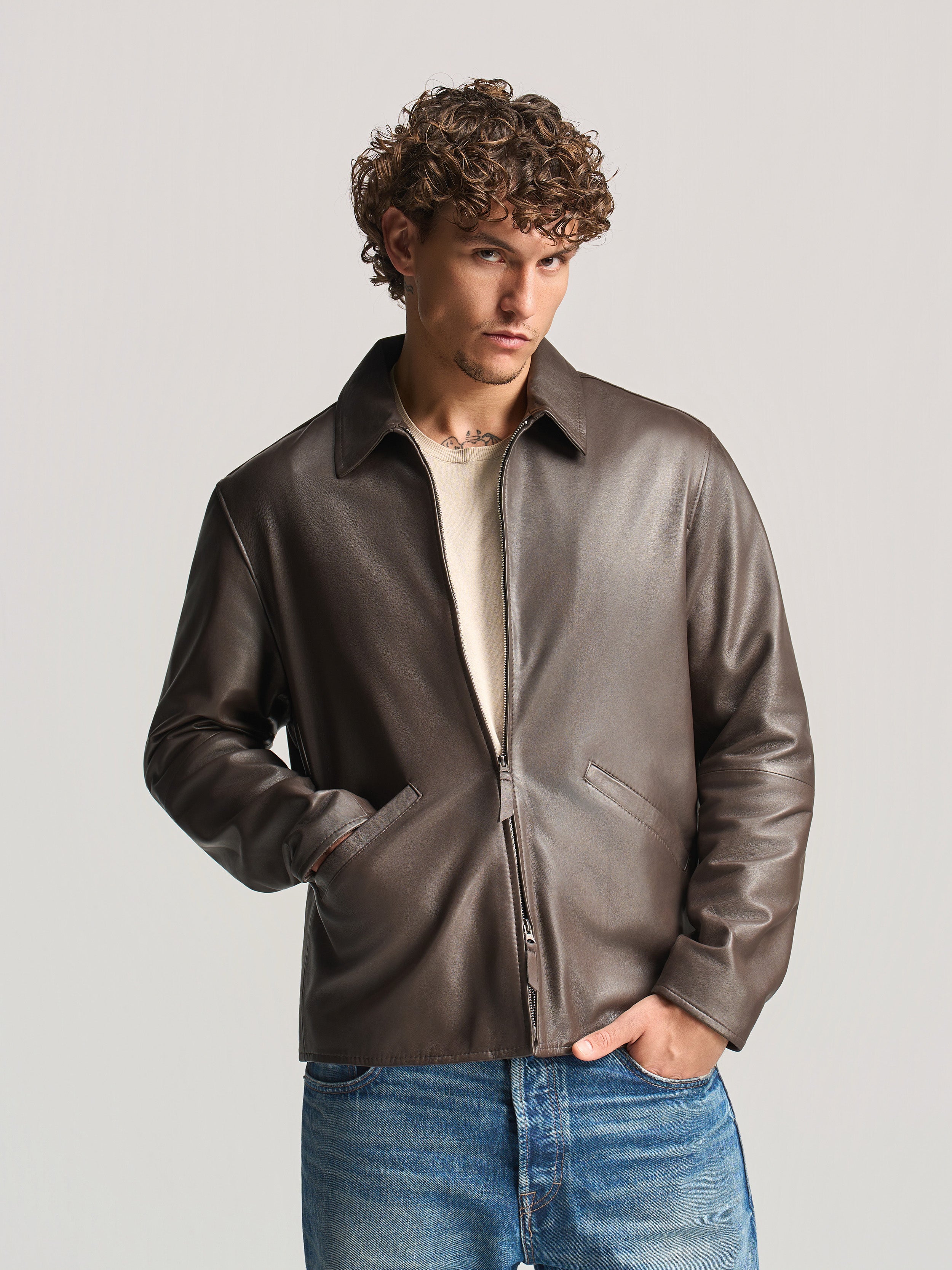 NAPPA LEATHER RELAXED FIT JACKET