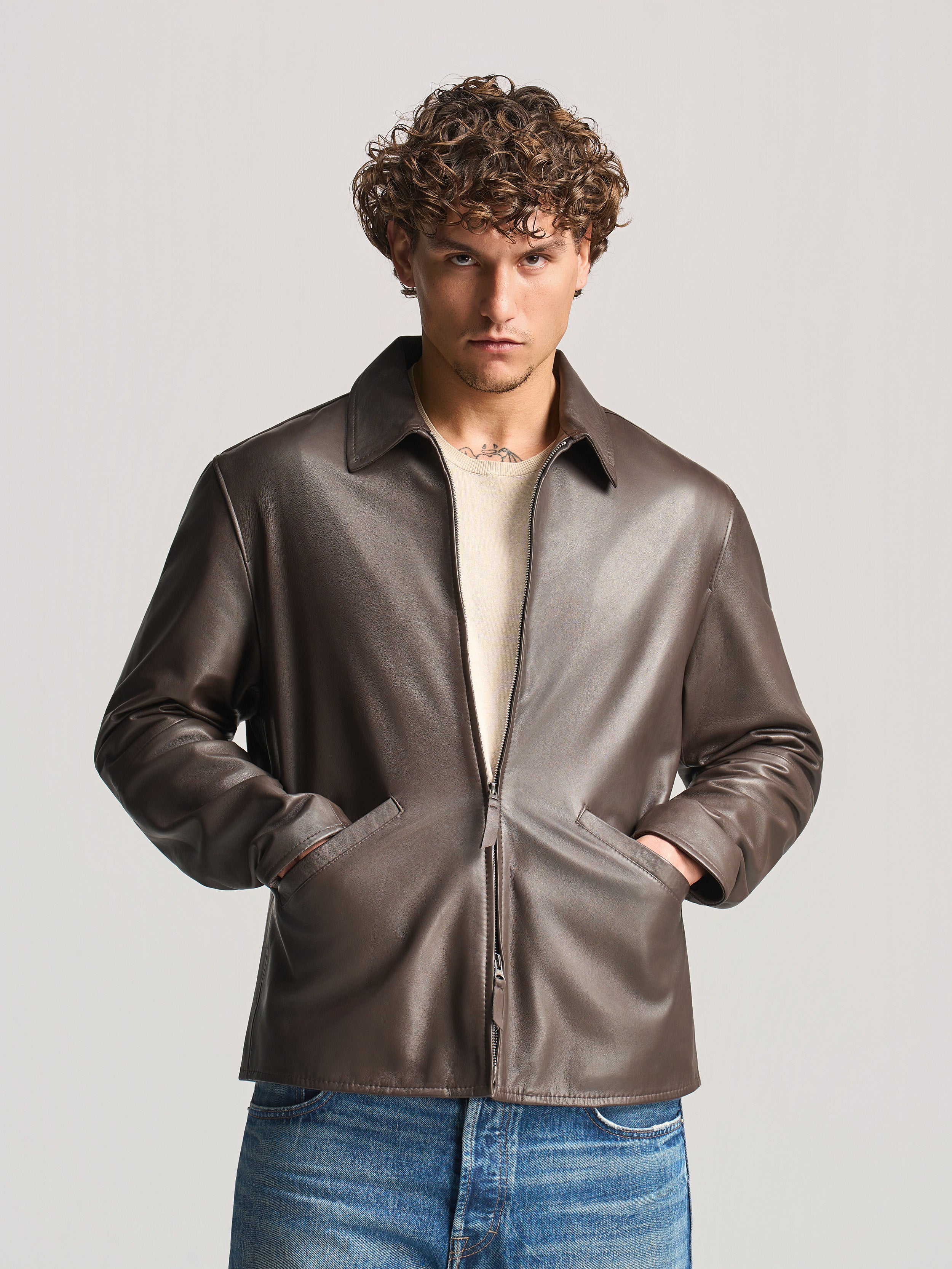 NAPPA LEATHER RELAXED FIT JACKET